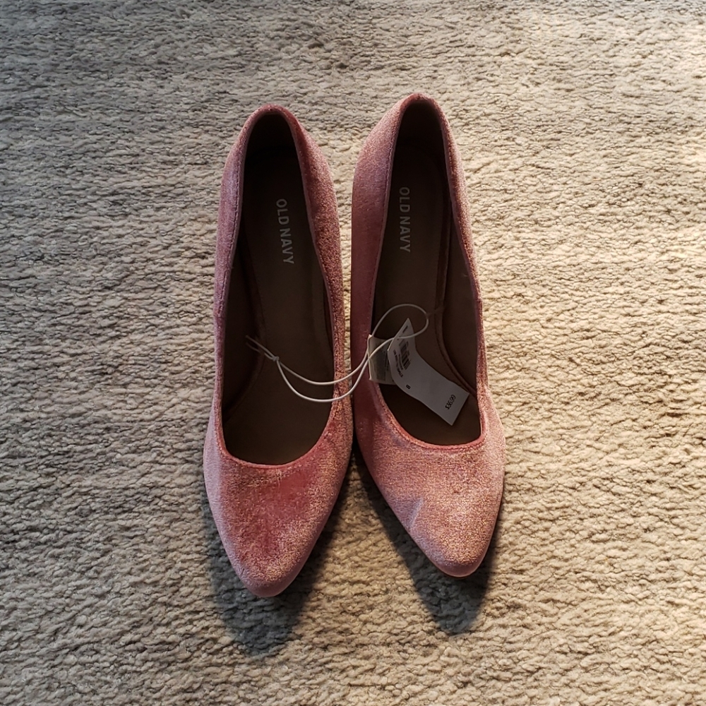 Old navy velvet pink heels